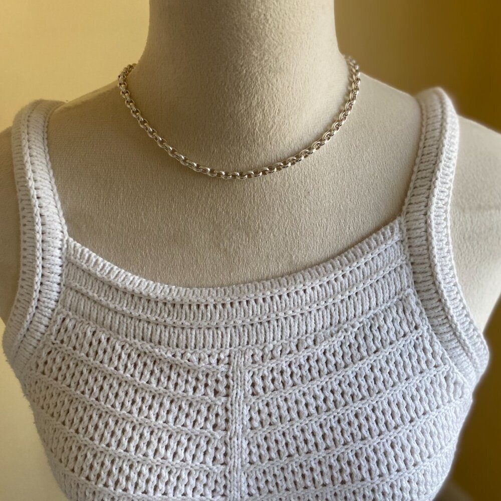 MARLED high quality, not see-through, white knit cami, XS - Picture 4 of 10